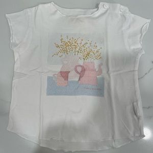 Little girls shirt sleeve summer t shirt, size 24 months